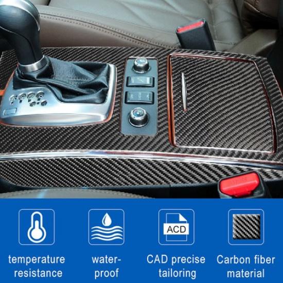 4Pcs Carbon Fiber Console Gear Shift Kit Cover Trim For Infiniti FX35/37/50 QX70
