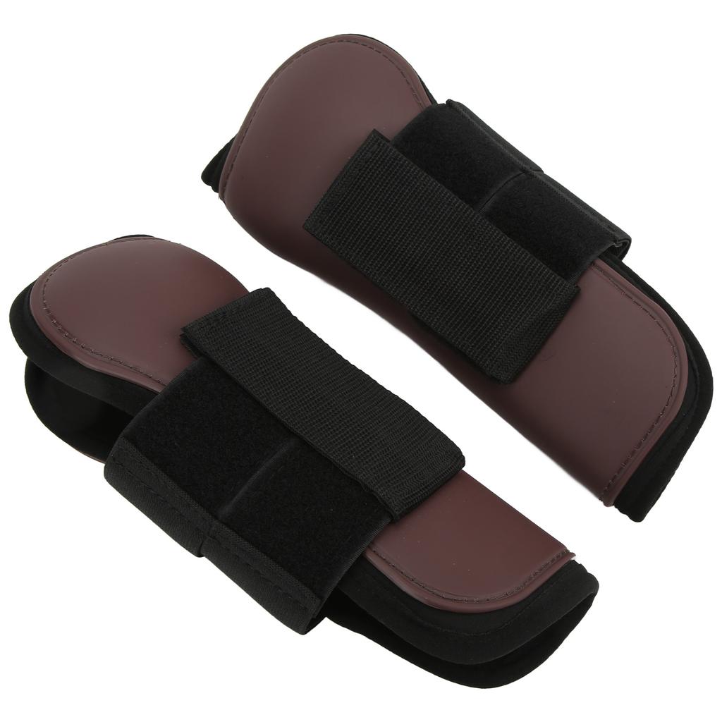 1 para ochraniaczy na nogi dla konia PU skorupa neoprenowa ochrona nogi konia do skoków myślistwa brązowy