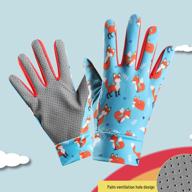 Kids  Full Finger Cartoon Cycling Gloves S