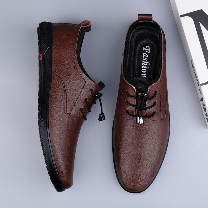 Genuine Leather Men's Oxford Shoes Office Business Casual Shoes Fashion Lace-up Male Formal Dress Footwear Derby Shoes Sneakers