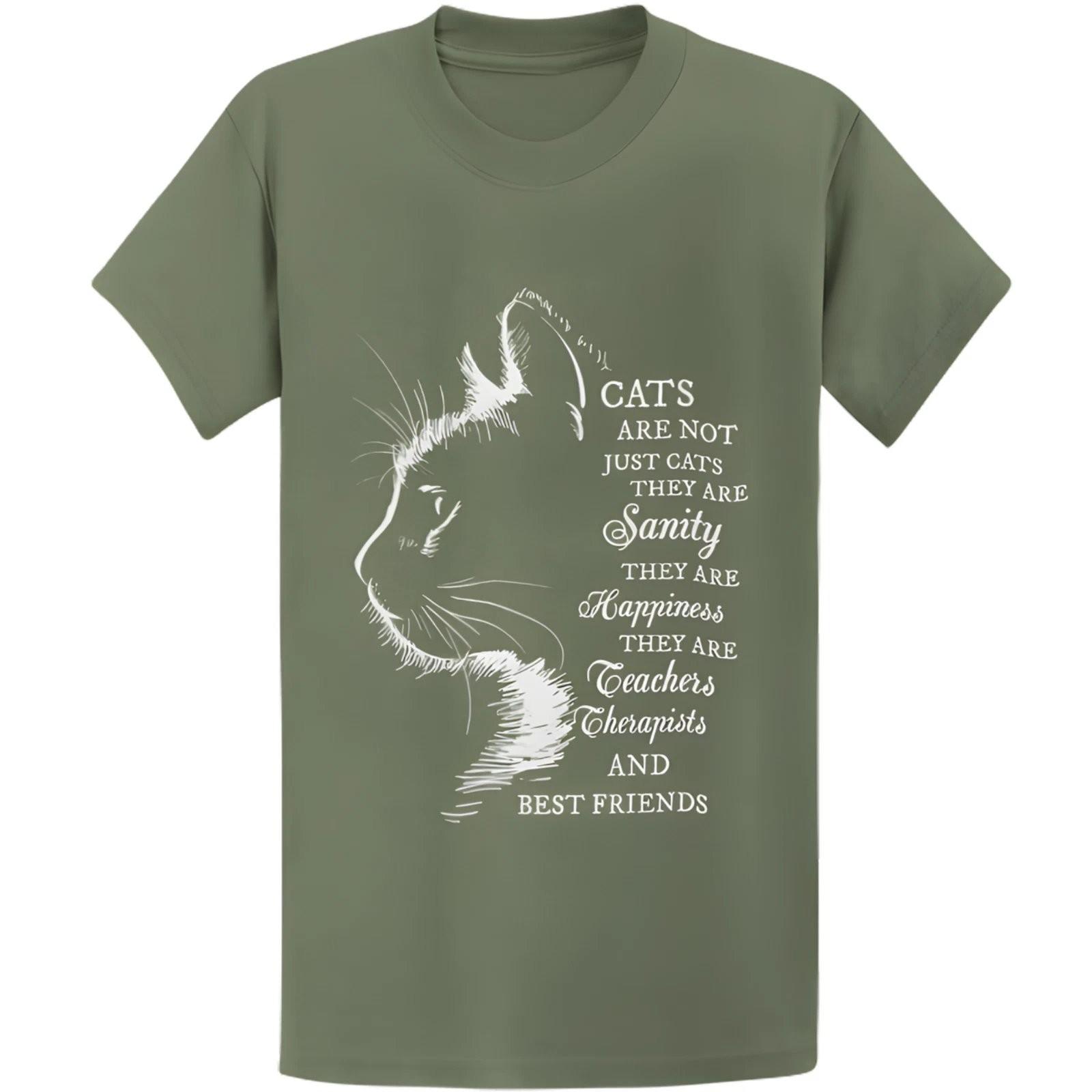 Gildan 5000 Feline Therapy Cat T-Shirt Inspirational Graphic Tee XXXL