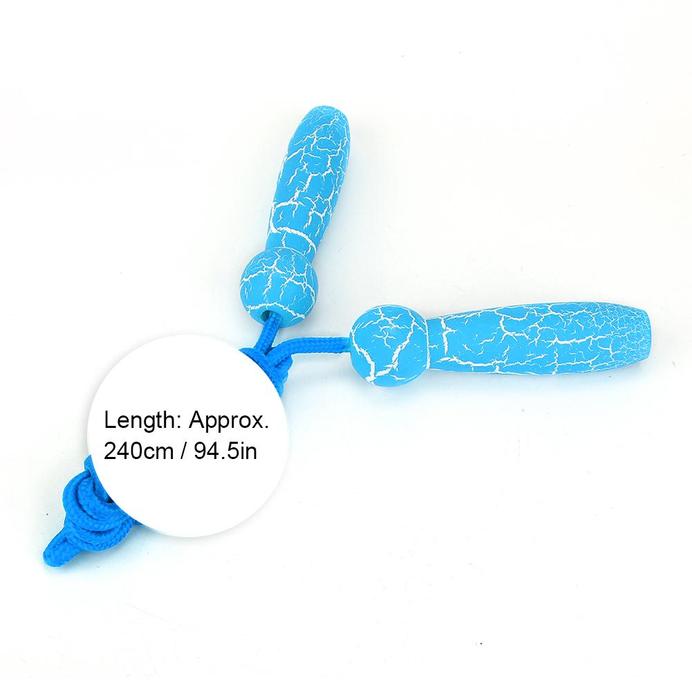 Wooden Adjustable Skipping Rope Fitness Children Students Adult Jump Ropes ToyBlue