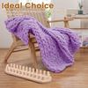 Chunky Blanket Loom Wood Knitting Frame DIY Throw Blanket Adjustable Hand Knitting Yarn Chunky Beginner Friendly Yarn Craft Gift