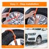 Qoosea Snow Cha Tire Cha For Car, Trucks, SUV Universal Emergency Snow Tire Cha, Adjustable Anti-Slip Tire Cables & Universal Fit (12 Pcs Orange