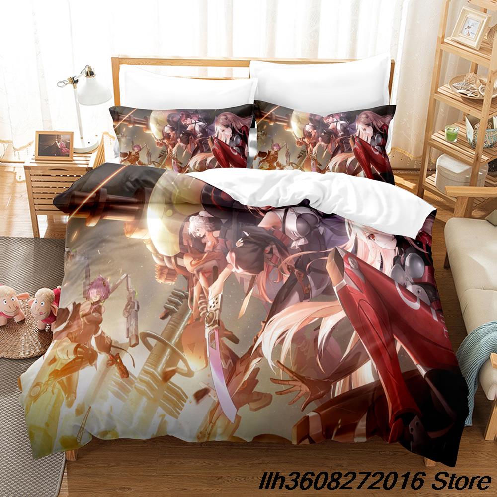 Comforter Tower Of Fantasy Bedding Set Single Twin Full Queen King Size Bed Set Adult Kid Bedroom Three-Piece Suits Anime Bed Sheet S