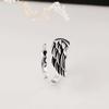 Trendy Fashionable Color Feather Rings Men ’S Jewelry Korean Angel Wing Open Rings Retro Giveaway Present Boyfriend Cool ThingsFashion Rings