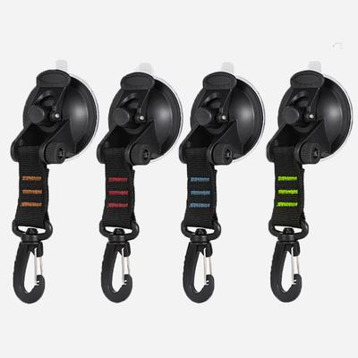 4Pcs Car Tent Suction Cups Buckle Side Round Triangular Awning Anchors Outdoor Camping Tent Suckers Anchor Securing Hook Black