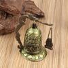 1Pc New Hot Selling Good Luck Feng Shui Ornament Home Decor Figurines Metal Bell Carved Dragon Buddhist Clock Home Decor Supply