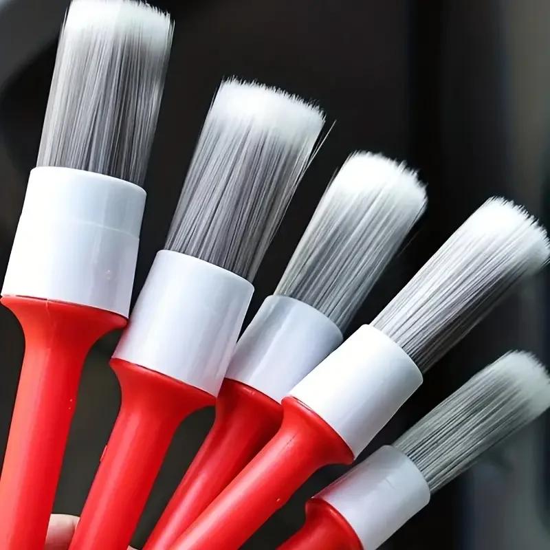 3PCS Interior Detail Brush Boar Hair Bristle Brushes for Car Cleaning Auto Detail Tools Dashboard Cleaning Brush