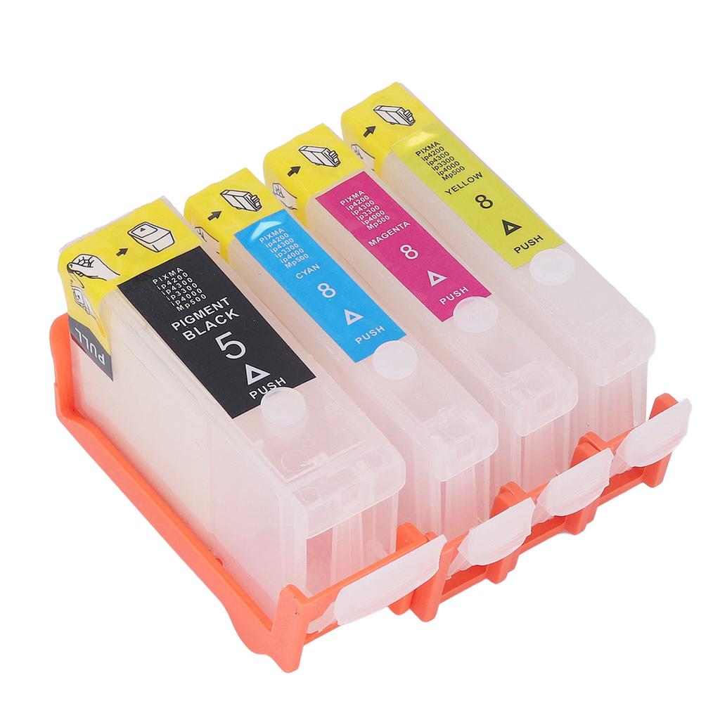 4Pcs Ink Cartridge Refill Replacement for PGI 5BK and CLI 8C M Y Printers Parts Accessories
