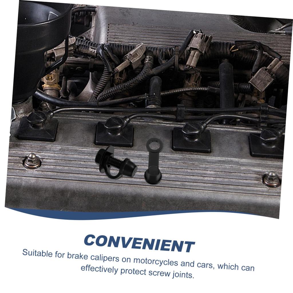 Gatuida 10pcs Caliper Dust Boot Brake Bleeder Cap Automotive Brake Bleeder Cap Car