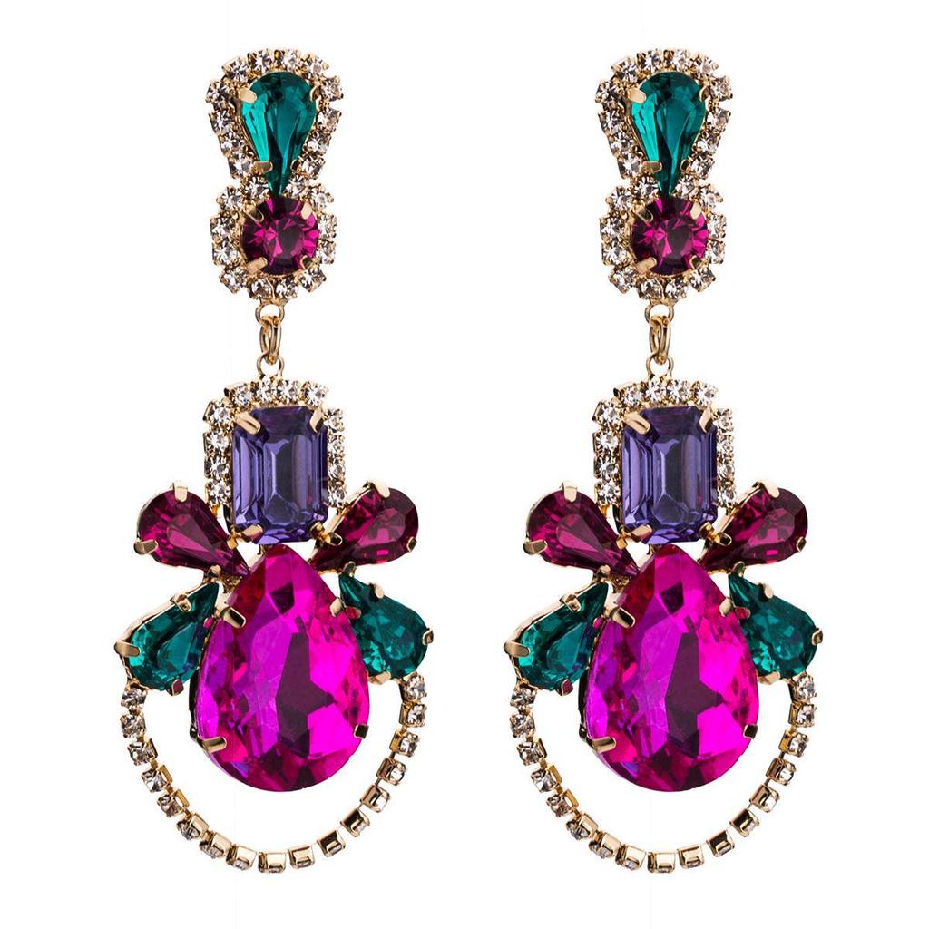 European & American Retro Temperament Water Drop Acrylic Earrings 