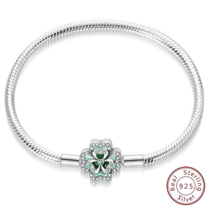 Real 925 Sterling Silver 17-20CM Butterfly Pet Ocean Starry Sky Original Bracelet Fit for Wedding Fine Jewelry DIY Making