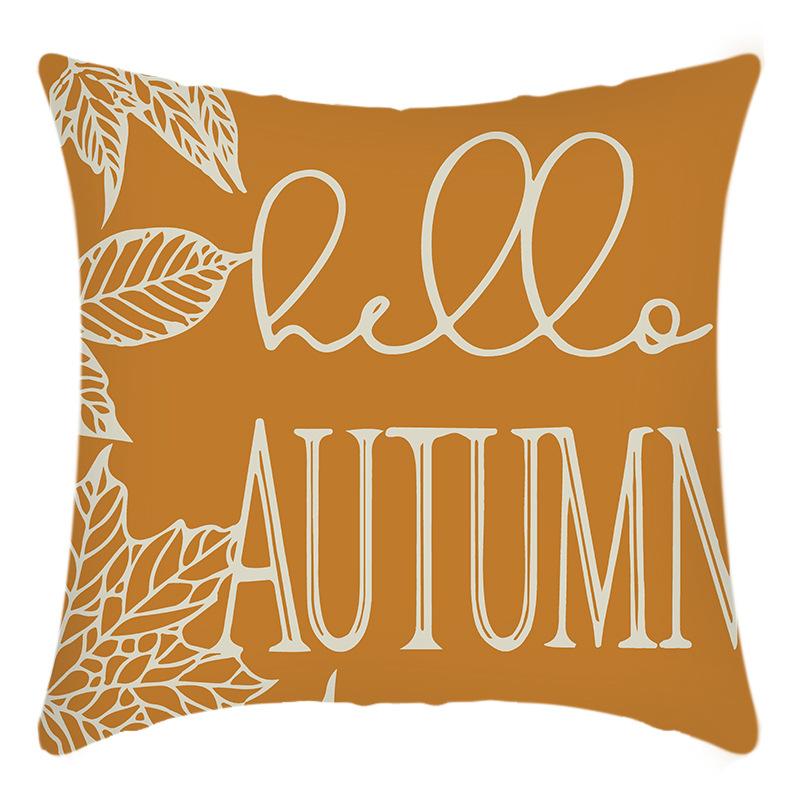 New Thanksgiving Series Pillow Cover Letter Sunflower Print Cushion Home Sofa Cushion Cover