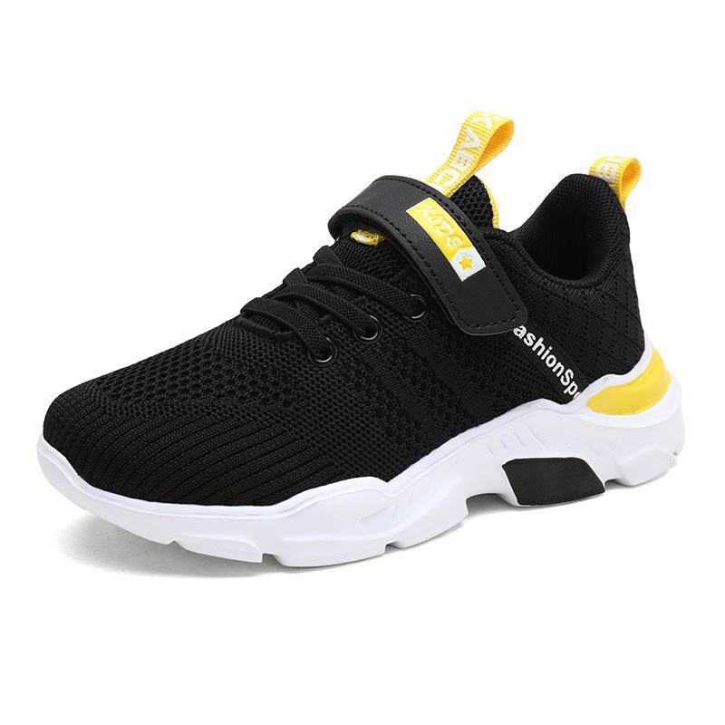 Summer Popular Hollowed-out Children's Single-net Frame Shoes Medium and Large Children's Flying Weaving Catwalk Double-net Sports Shoes Boys' Shoes