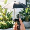 Mini parasolka do telefonu komórkowego z przyssawką, parasolka na smartfona z ochroną UV, uniwersalny uchwyt na telefon komórkowy na plażę, podróże, na zewnątrz, do kubka