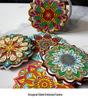 Keramische onderzetter met mandala-bloemmotief - Warmte-isolerende en antislip decoratieve mat voor koffie- en eettafels