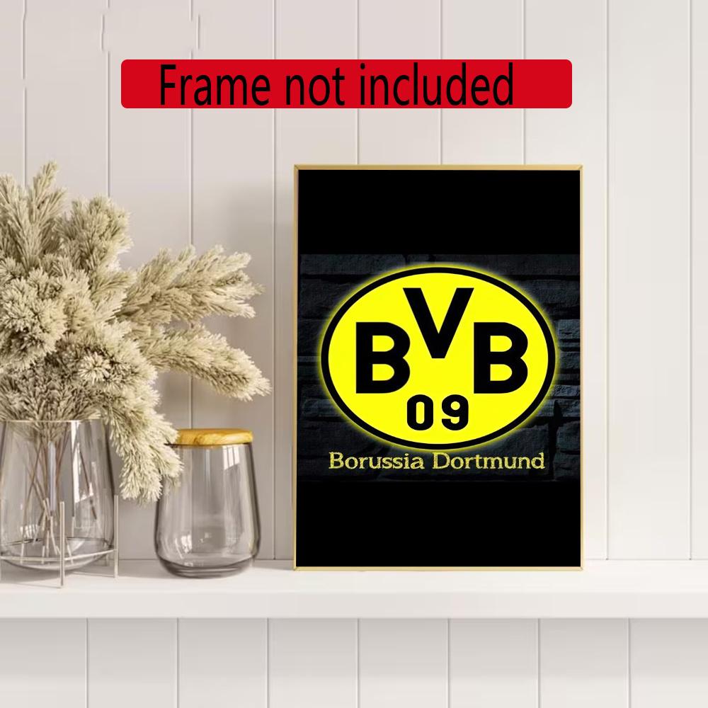 Borussia Dortmund 5D Diy Diamond Painting Round Diamond Diy Frameless Holiday Artwork Suitable For Home Office Wall Decoration