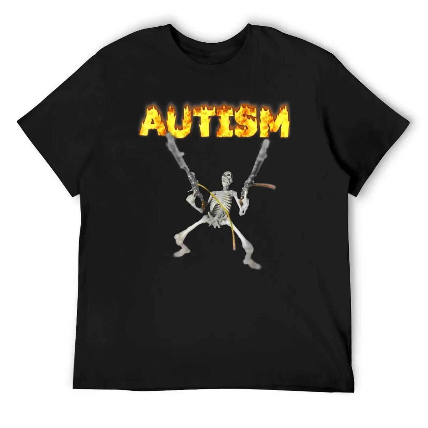 Autism Skeleton - Oddly Specific Dank T-Shirt blue archive customizeds custom shirt men t shirts S