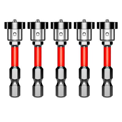 5Pcs Positioning Screwdriver Bits Drywall Screw Bits 50mm Gypsum Board Plasterboard Screws Locating Batch Head Drilling