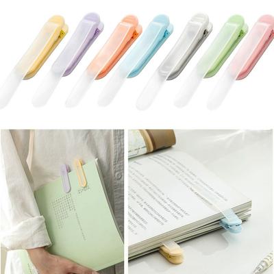 Reusable Page Following Bookmark Transparent Reading Marker New Silicone Book Clip  Office Use