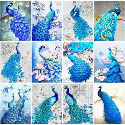 DIY Diamant Malerei Kit Tier Diamant Stickerei Kreuzstich Pfau Bilder von Strass Mosaik Decortion