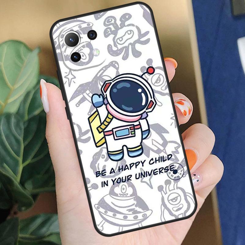 Astronaut Spaceship Case For Xiaomi 15 14 Ultra 13T 14T 15T Pro 17 Pro Max POCO F8 F7 F5 F6 X5 X6 X7 Pro Coque