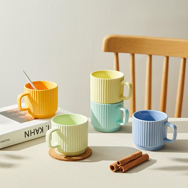 Ceramic Household Water Cup Creative Cup Simple Office Cup High Value Coffee Cup