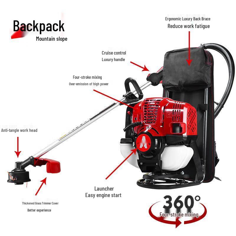 Four-Stroke Backpack Gasoline Brush Cutter