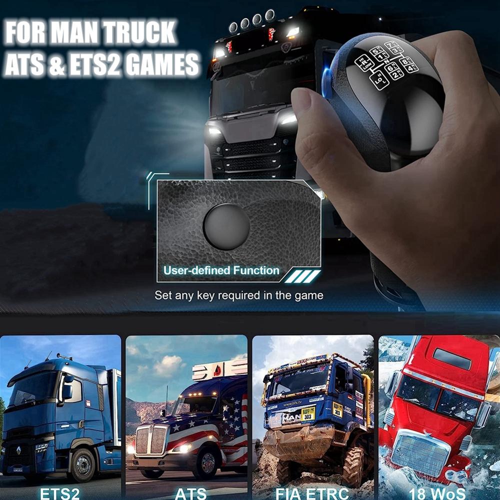 Truck Simulator PC USB Botão de mudança de marchas para Logitech G29 G27 G25 G923 Thrustmaster TH8A Botão de mudança de marcha alta e baixa para ATS ETS2