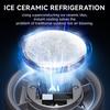 Handheld Pocket Fan USB Rechargeable LED Digtal Display Fan with Strong Airflows Cooling Device for Hot Weather
