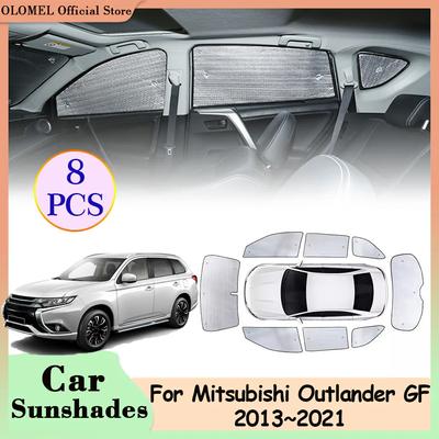 Mitsubishi Outlander GF GG ZJ ZK ZL 2013~2024 için Tam Kapsamlı Güneşlikler Araba Ön Cam Güneşlik Kılıfı Aksesuarları