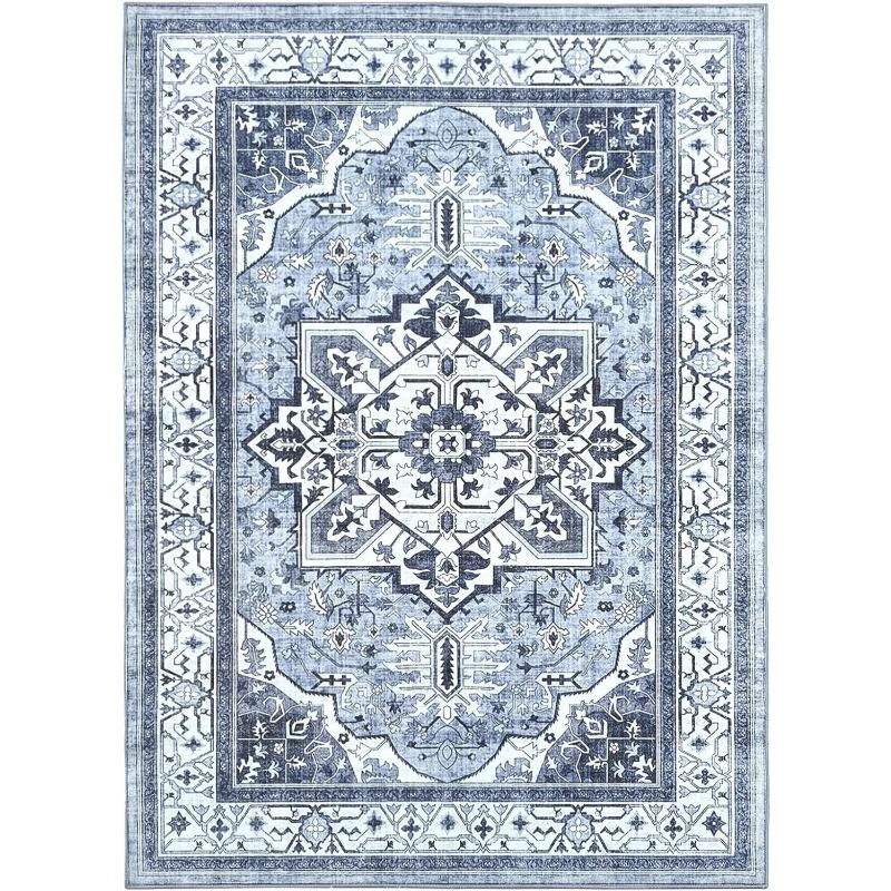 Liels vintage mazgājams paklājs, rūsas krāsas