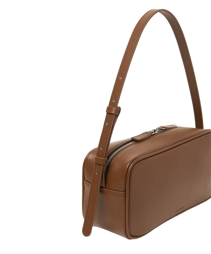 New Looky Square Leather Shoulder Bag _Brown