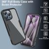 360 Degree Fully Wrapped Anti Shock Anti Fall Phone Case for iPhone 16 15 14 Pro Max Plus 16E