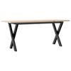 Coffee Table with X shaped Frame 110 x 40 x 45 cm Solid Pine Wood & Steel