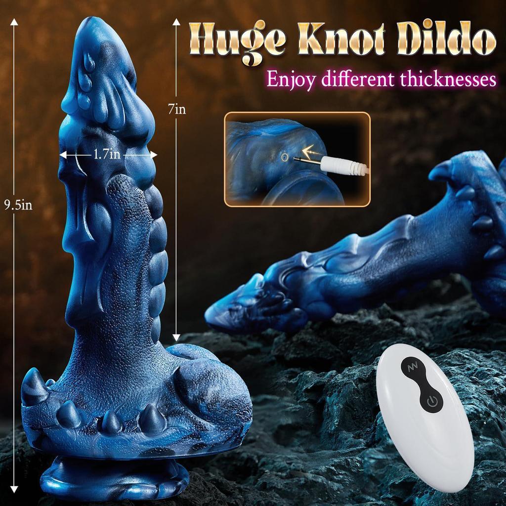 Wireless Remote Control Silicone Suction Cup Dildo for Women