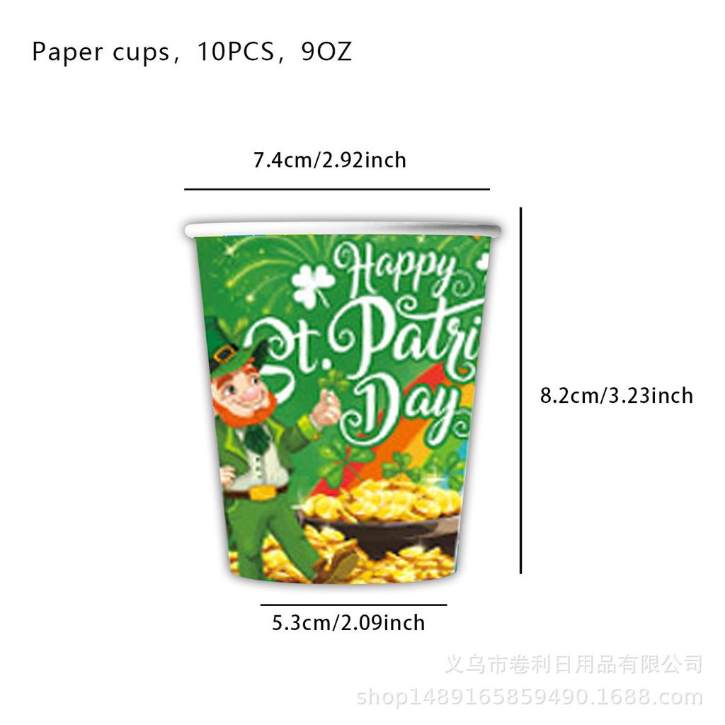 St. Patrick'S Day Party Supplies St. Patrick'S Party Decoration Arrangements Props Banners Disposable Tableware