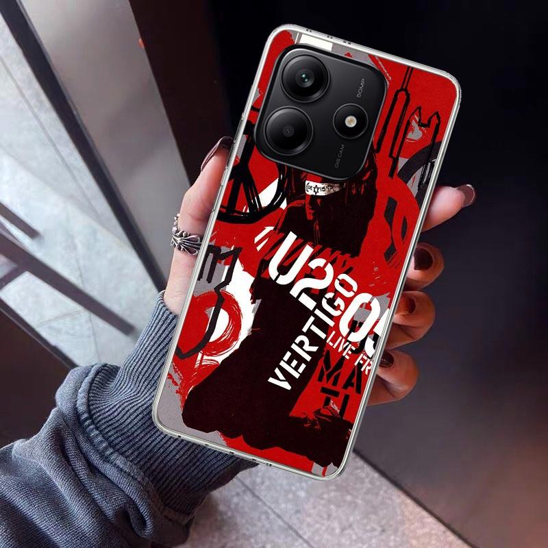 Band U-U2 Rock Phone Case For Xiaomi Redmi Note 10 11 12 13 14 15 Pro Plus 11S 12S 14S 11T 11E 10S Soft TPU Back Cover Redmi Not