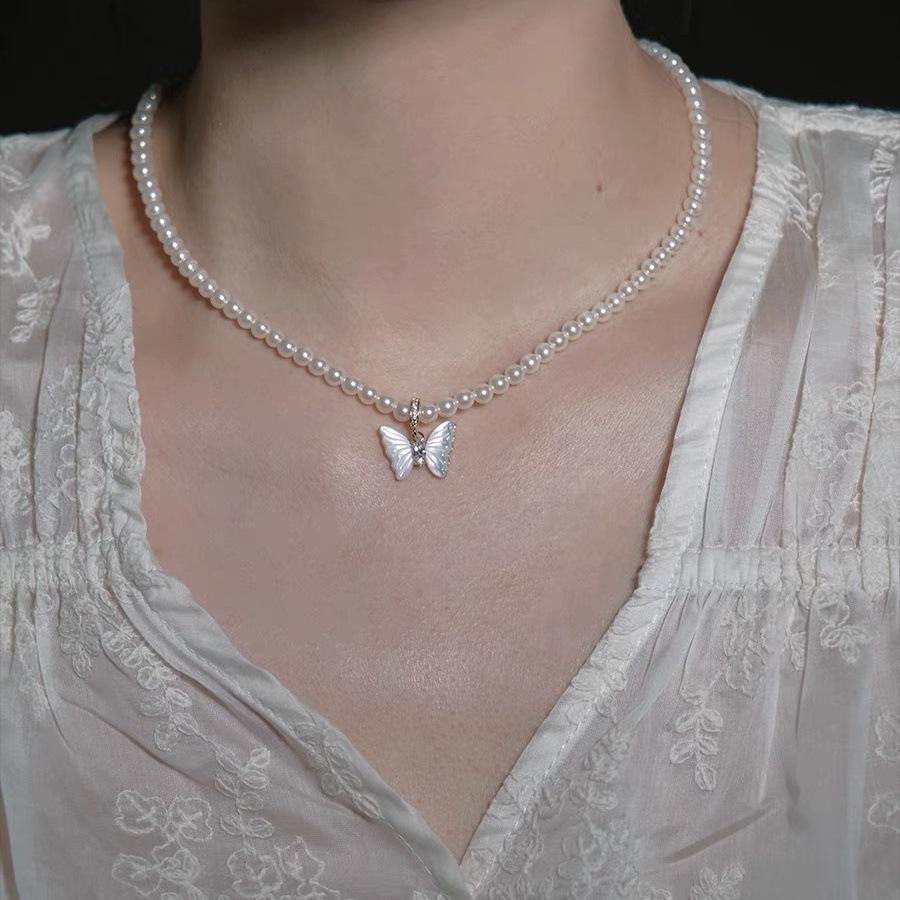 Yuanyou Phalaenopsis Mother-of-Pearl Double-Layer Pearl Necklace