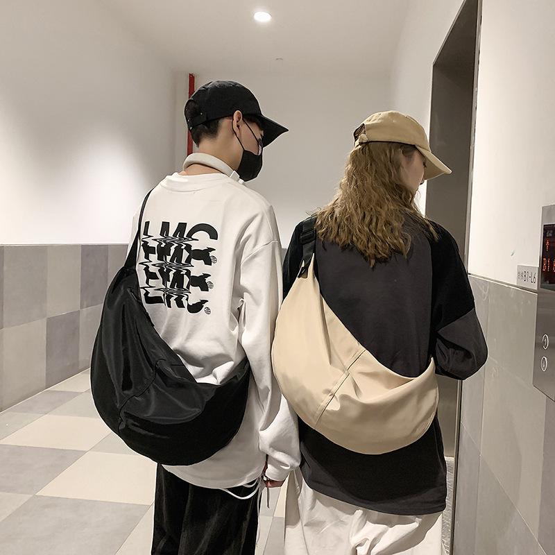 

Shoulder Bag New Style Street Fashion Large Capacity Backpack Japanese Simple Dumpling Bag Fashionable Trendy Men and Women Crossbody Bag