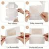 25pcs White Bakery Boxes with Clear Window Gift Packing Box Cookie Boxes Treat Boxes Mini Cake Boxes for Dessert Macarons Chocolates Pastry and Baked