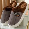 Men Slippers Winter Big Size 45-50 Warm Fur Slippers for Male Antiskid Suede Short Plush House Shoes Men Hot Sale Casual Comfort