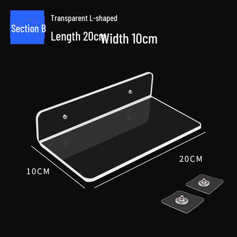 

Акриловый настенный стеллаж для хранения вещей для кухни и ванной комнаты Upgraded Thickened Version