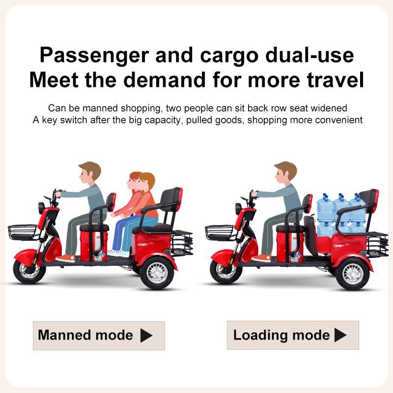 Electric Tricycle for Commuting: Long Battery Life, Ideal for Elderly & New Mothers