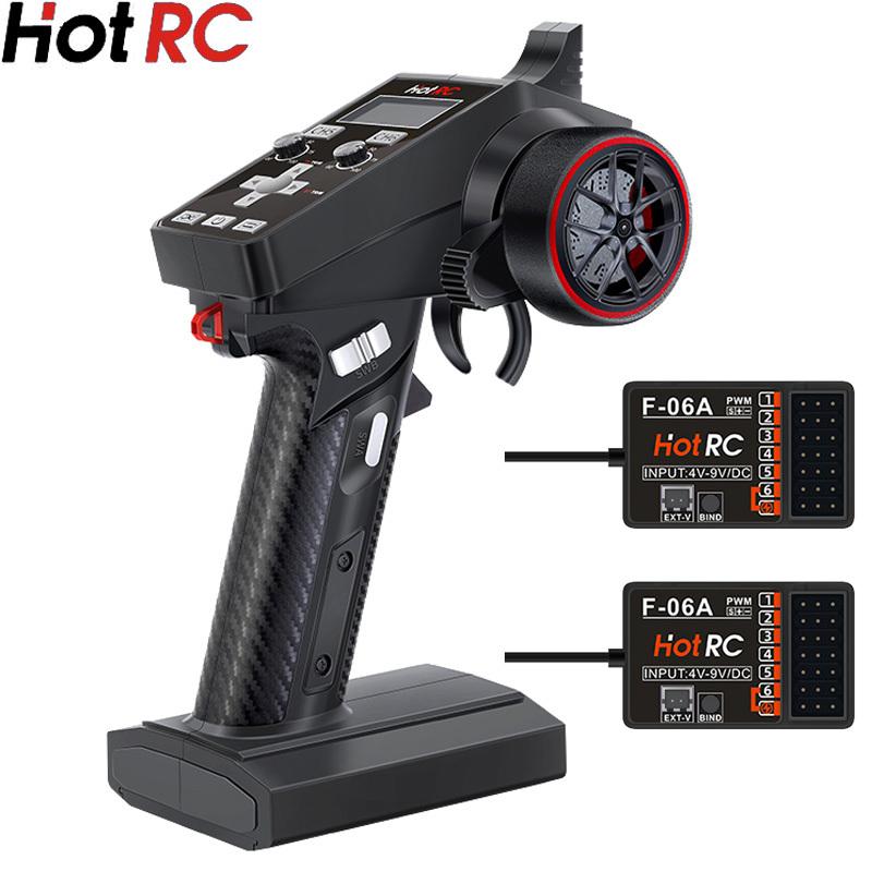 HOTRC CT-6A 2.4GHz 6CH 6 Channels One-handed Control Radio Transmitter Remote Controller For RC Toy Car Boat Drone Parts