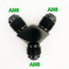Tee Oil Pipe Joint , Block Y  Adapter Fittings Adaptor  Male Thread AN4 AN6 AN8 AN10 Aluminium Fuel Oil Hose Fitting Pipe Joint