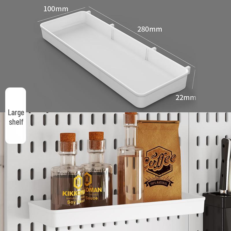 Punch-Free Perforated Board Rack with Accessories for Kitchen and Bedroom