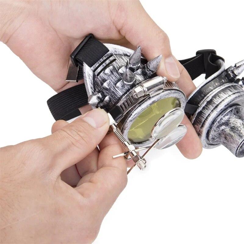 FLORATA Cosplay Vintage Niet Steampunk Schutzbrille Gläser Schweißen Gothic Freeshipping & Großhandel