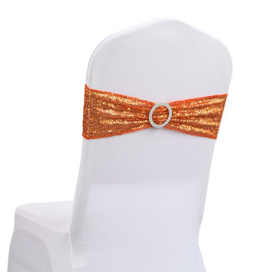 Wedding Chair Cover Eye-catching Widely Used Easy To Install Creative Sequin Sashes Band Party Decoration